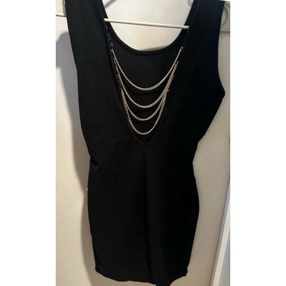 Forever 21 Black & Gold Chained Dress - Picture 4 of 11